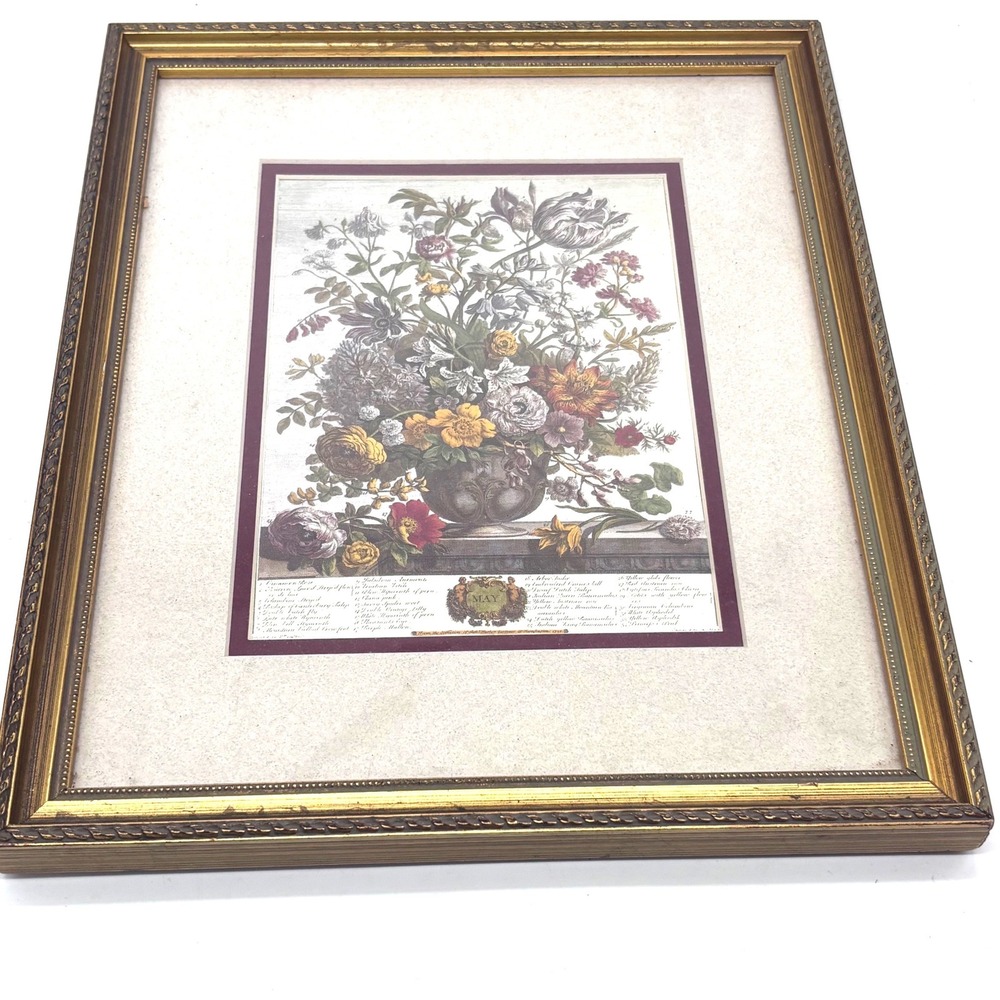 Robert Furber May Floral Print Gold Frame Botanical Wall Art English Garden